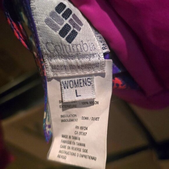 Vintage Columbia Reversible Down Puffer Jacket Womens Large - Picture 5 of 9